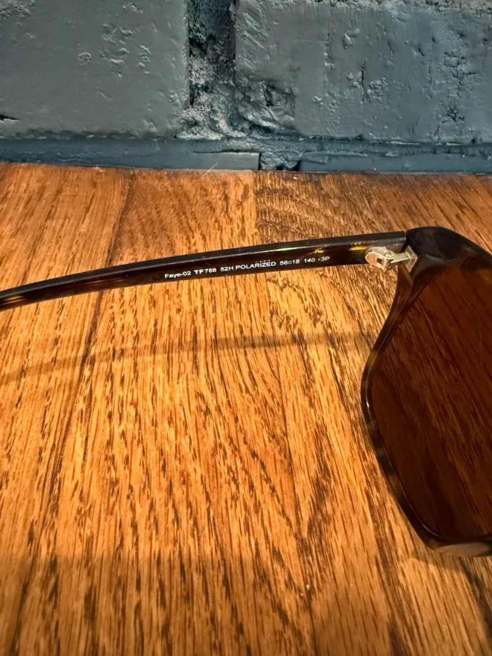 Tom Ford Faye Polarized Dark Tortoiseshell Oversized Sunglasses